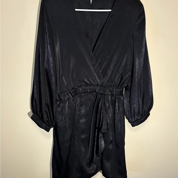 Zara Pants - Elegant Black Wrap Dress